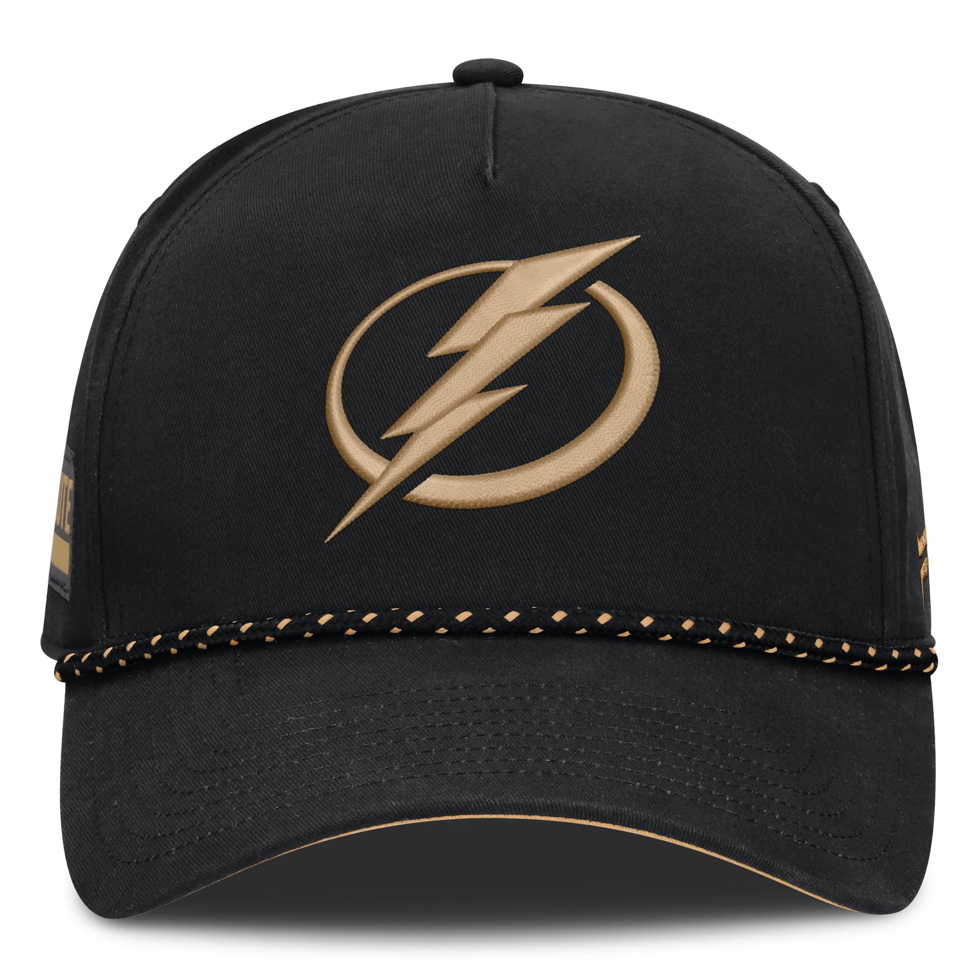 Casquette ajustable authentique Pro A-Frame noire Tampa Bay Lightning pour homme Fanatics